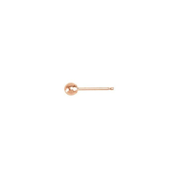14K Rose 3 mm Ball Earring
